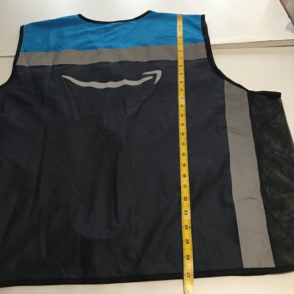 Amazon Blue Employee Uniform High Visibility Vest Sleeveless Zip Up Size 2XL/3XL - Picture 7 of 7